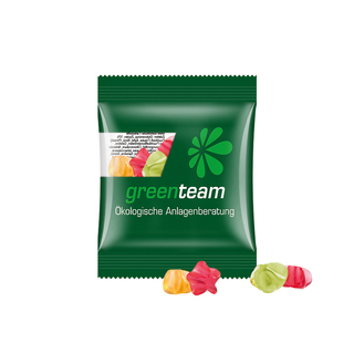 Minitüte,15 g, Folie transparent, Trolli Fruchtgummi Sterne, 10% Fruchtsaft