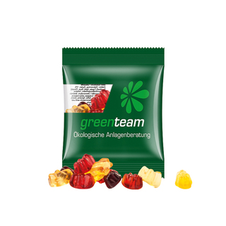 Minitüte,15 g, kompostierbare Folie transparent, Trolli Fruchtgummibären, 30% Fruchtsaftqualität Exquisit