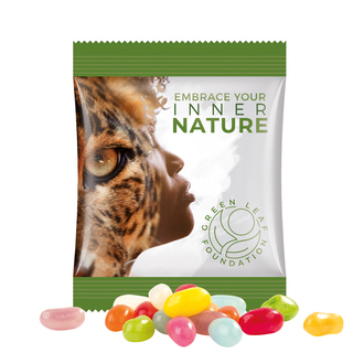Minitüte, 10 g, Folie weiß, Jelly Beans