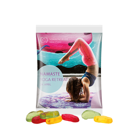 Maxitüte, 50 g, Folie weiß, Trolli Fruchtgummi Autos, 10% Fruchtsaft