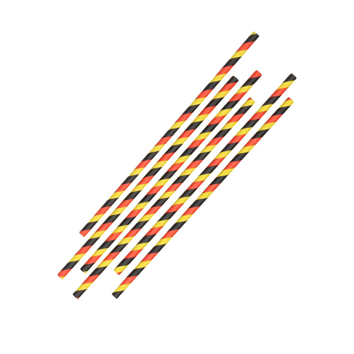 Fanpapierstrohhalm Deutschland, 11er Set "Nations"