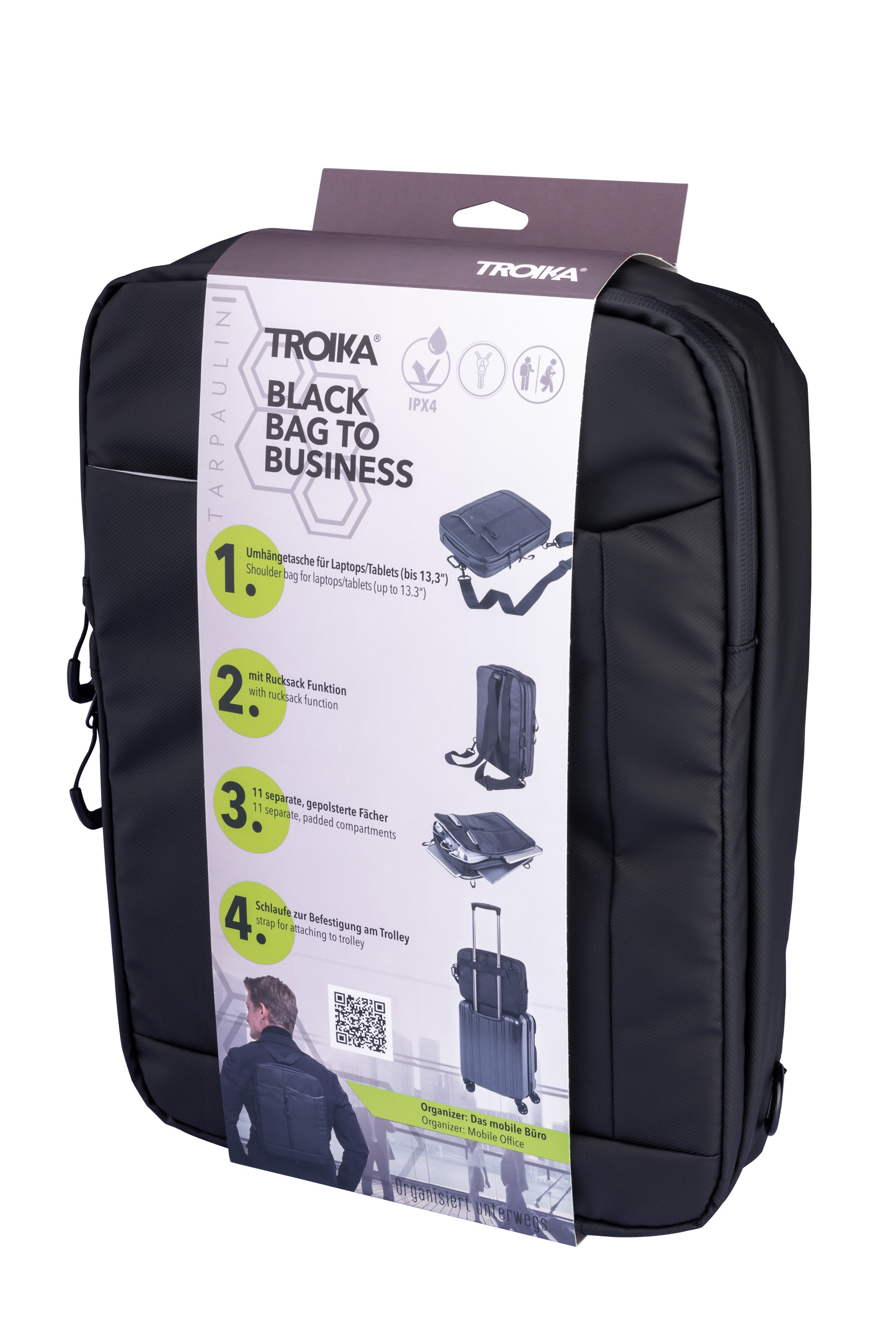 TROIKA Umhängetasche TROIKA BLACK BAG TO BUSINESS