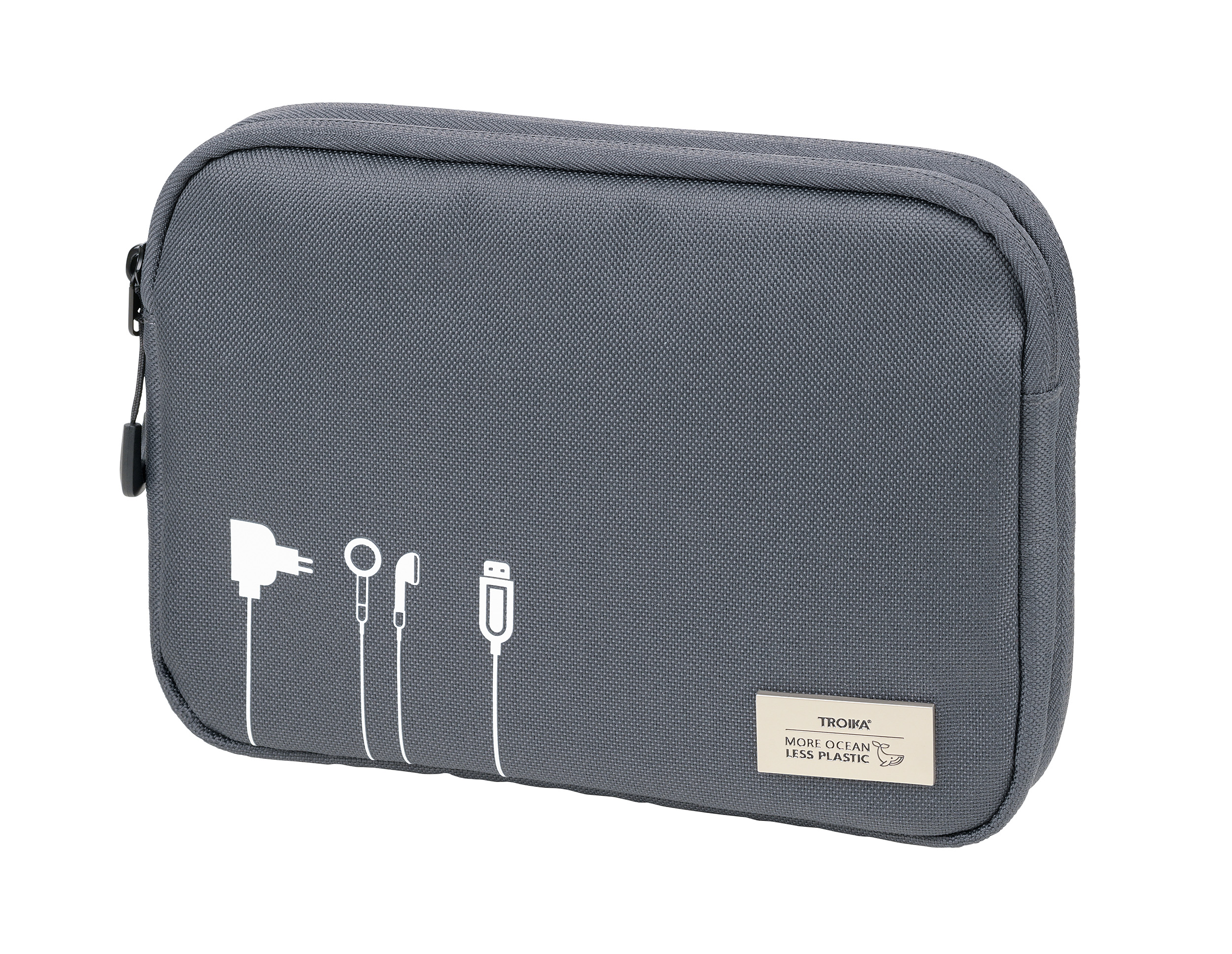 TROIKA Kabeltasche BLUE CYCLE TECH POUCH 2