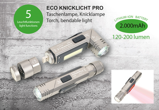 TROIKA Taschenlampe ECO KNICKLICHT PRO