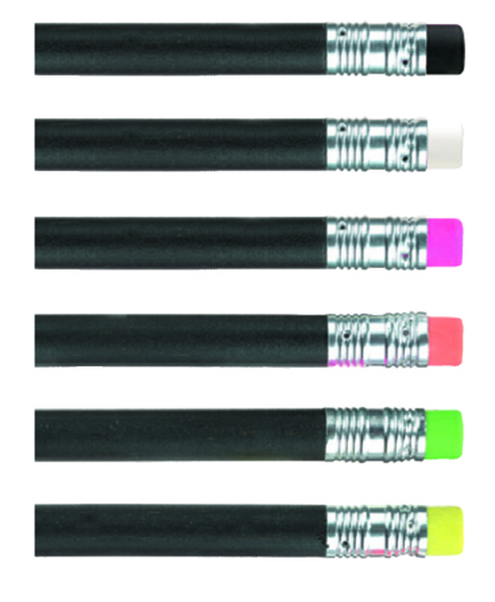 STABILO Grafitstift schwarz mit Radiergummi