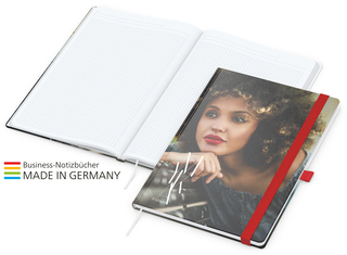 Notizbuch Match-Book White Bestseller A4 Cover-Star gloss-individuell, rot
