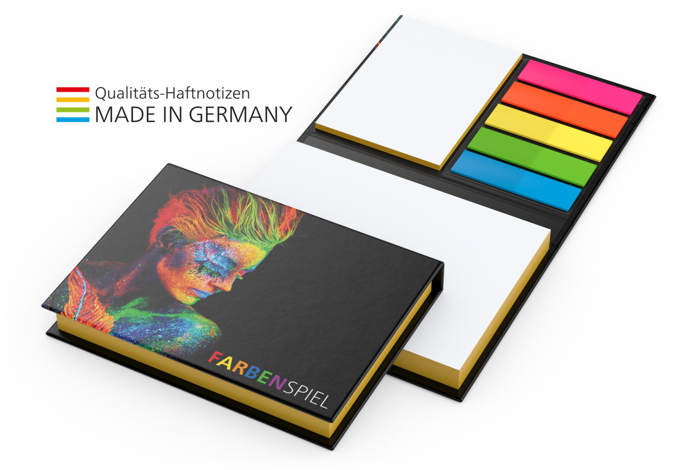 Kombi-Set Wien White Bestseller 4C-Quality Bookcover gloss-individuell mit Farbschnitt gelb