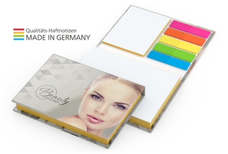 Prag White Bestseller Bookcover gloss-individuell, Farbschnitt gelb