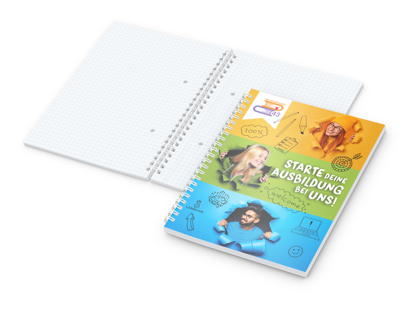 Collegeblock Wire-O A5 Bestseller, 80 Blatt