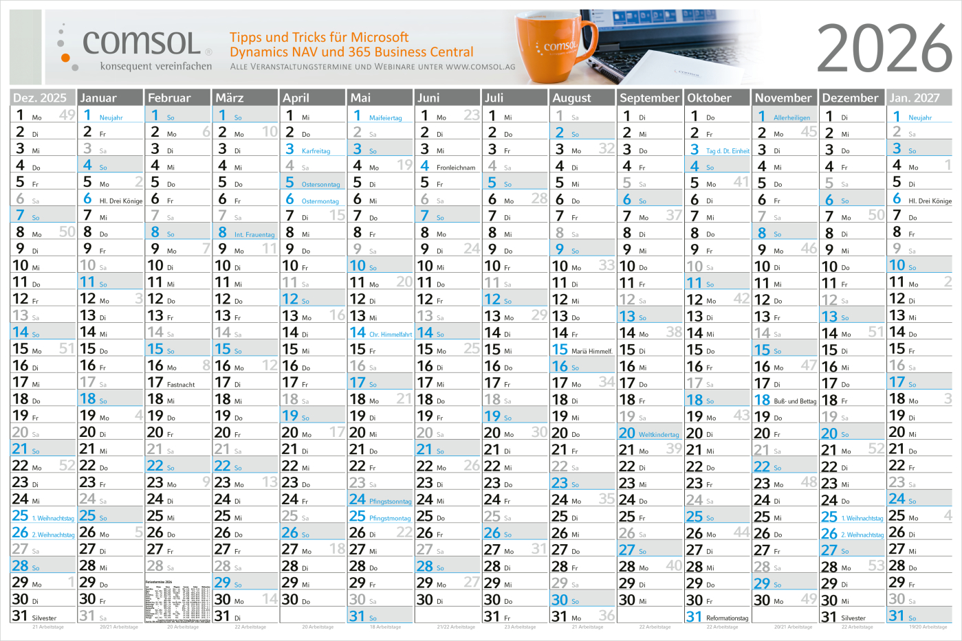 Wandplaner Horizont L Bestseller