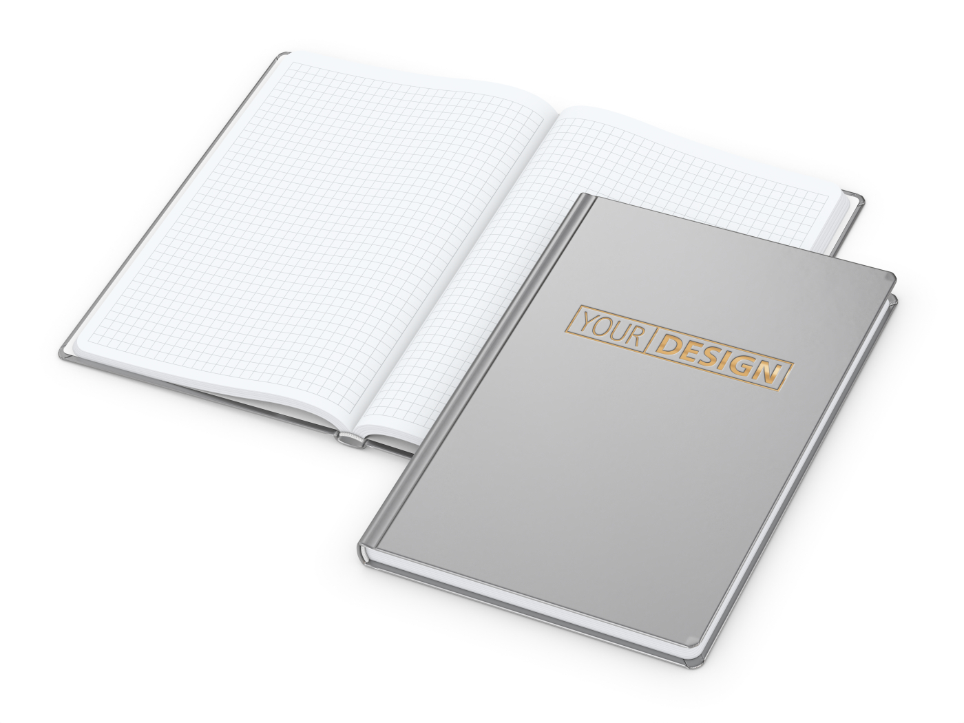 Notizbuch Easy-Book Basic Bestseller, A5, silber inkl. Goldprägung