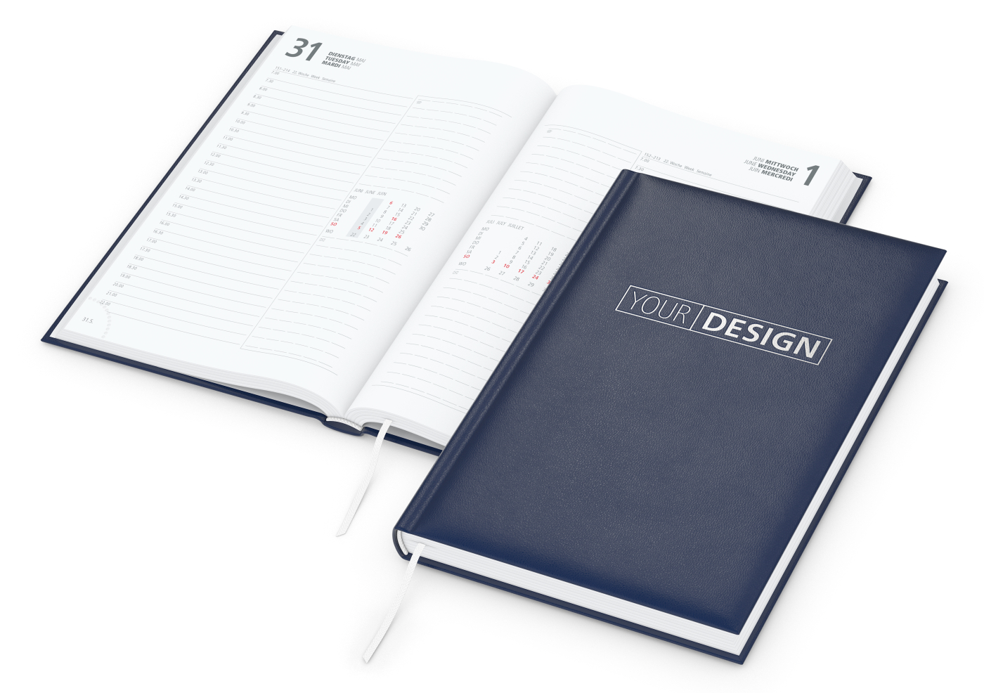 Buchkalender Image Bestseller inkl. Silberprägung, dunkelblau
