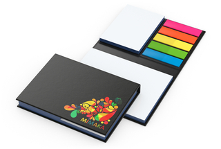 Haftnotiz-Set London Bookcover White Bestseller, gloss-individuell, Farbschnitt blau