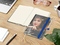 Notizbuch Match-Book Creme Bestseller, A5, Cover-Star, gloss-individuell, mittelblau