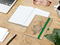 Notizbuch Match-Book White Bestseller, A5, Natura, braun-individuell, grün
