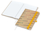 Notizbuch Match-Book White Bestseller, A5, Natura, braun-individuell, gelb