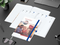 Wochenplaner Match-Hybrid White Bestseller, A4, Cover-Star matt, mittelblau