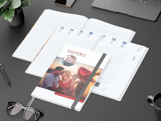 Wochenplaner Match-Hybrid White Bestseller, A4, Cover-Star matt, silbergrau