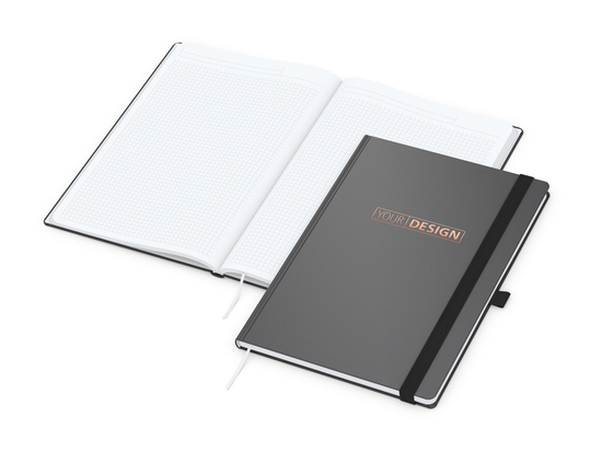 Notizbuch Vision-Book White Bestseller, A4, anthrazit inkl. Kupferprägung