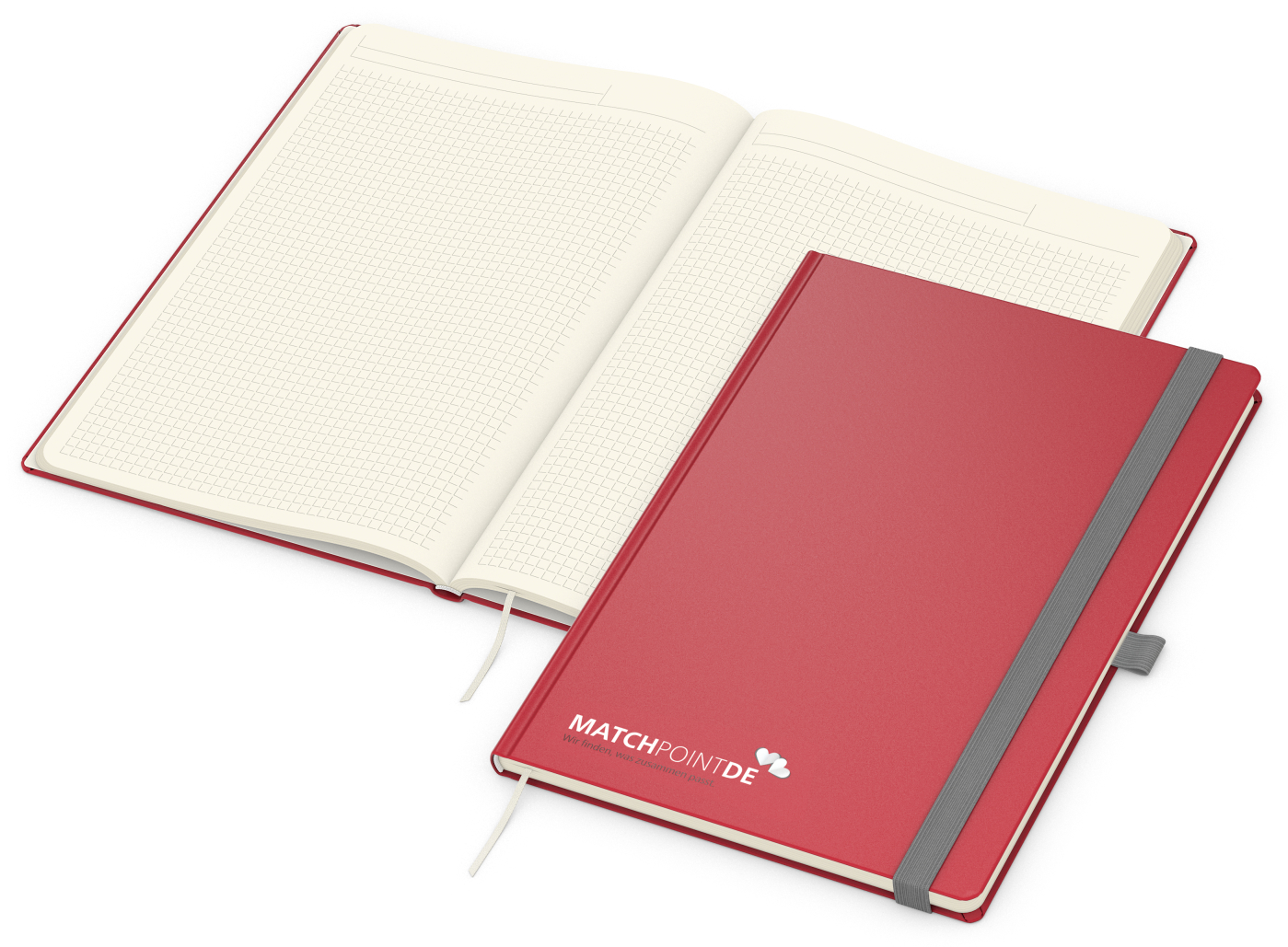 Notizbuch Vision-Book Creme Bestseller, A4, rot