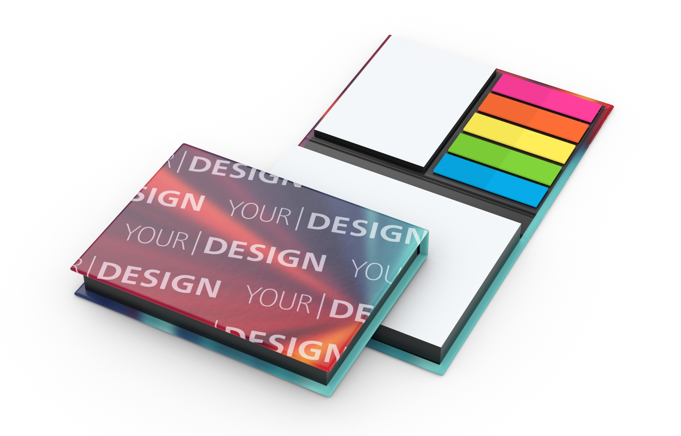Haftnotiz-Set Wien Bookcover White Bestseller, matt-individuell, Farbschnitt schwarz