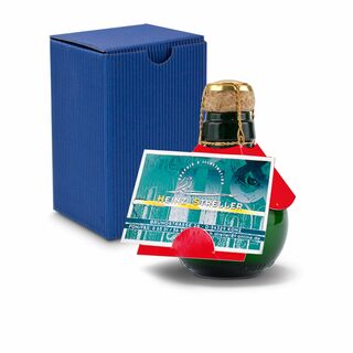 Origineller Sekt Visitenkarteneinschub - Karton Blau, 125 ml 2K1358h3