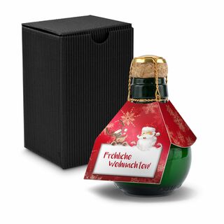 Origineller Sekt Fröhliche Weihnachten - Karton Schwarz, 125 ml 2K1358i2