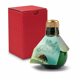 Origineller Sekt Viel Glück - Karton Rot, 125 ml 2K1358n4