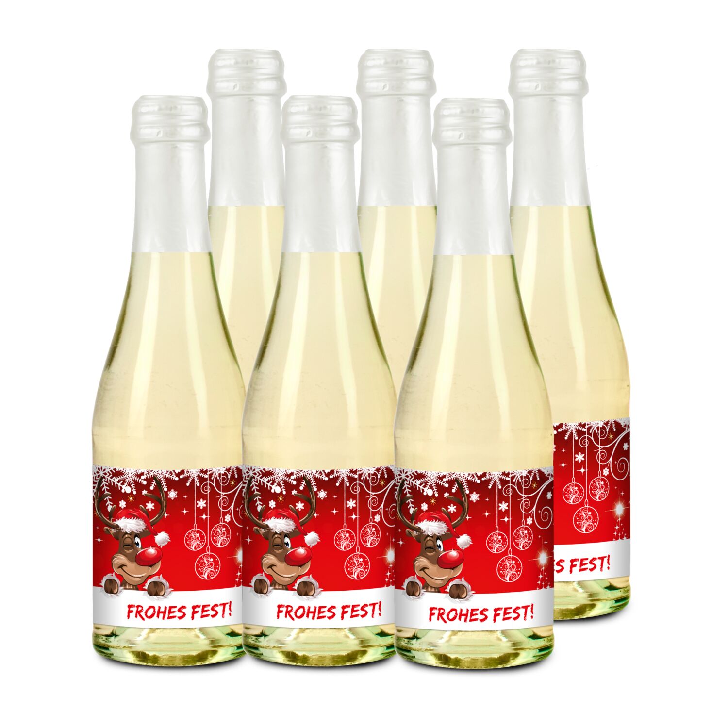 Geschenkartikel / Präsentartikel: 6x Frohes Fest, 0,2 l 2K1682