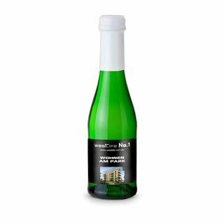 Sekt Cuvée Piccolo - Flasche grün - Kapsel weiß, 0,2 l 2K1915c