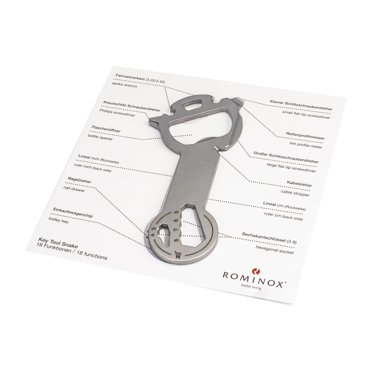 ROMINOX® Key Tool Snake (18 Funktionen) Große Helden 2K2106c