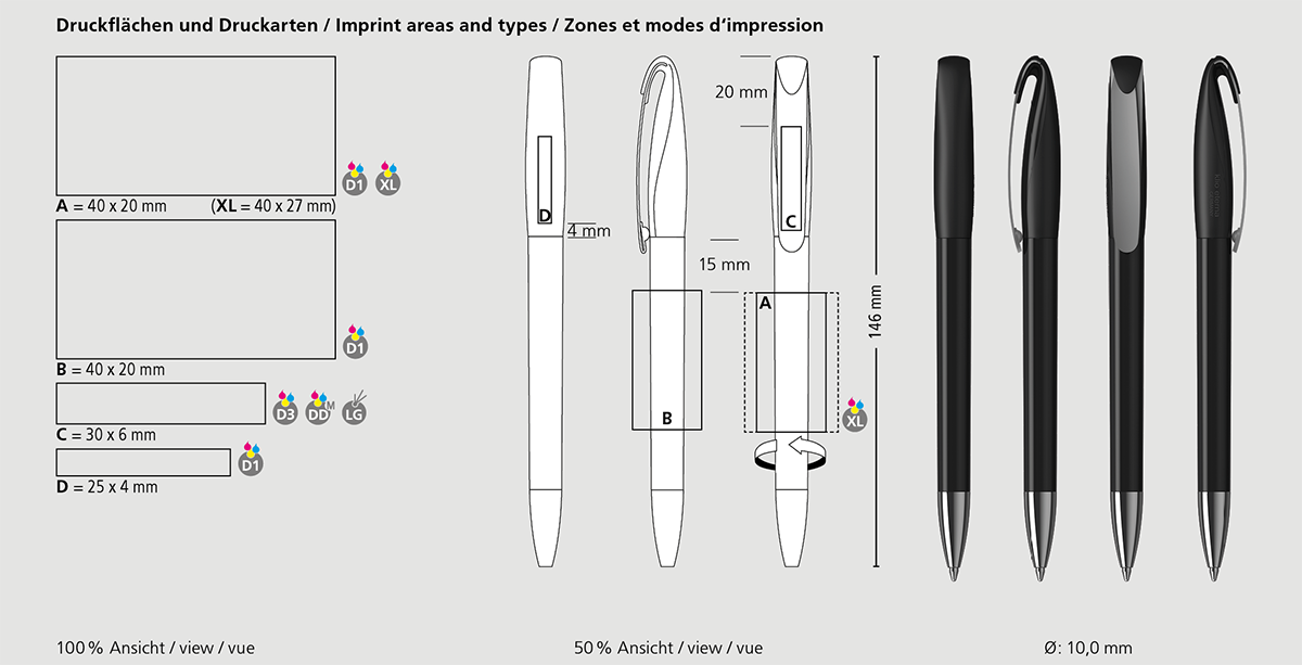 Klio-Eterna - Boa high gloss MMn - Drehkugelschreiber