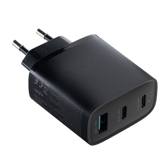 USB Ladegerät GaN 3-Port REEVES-LIMA 65 Watt