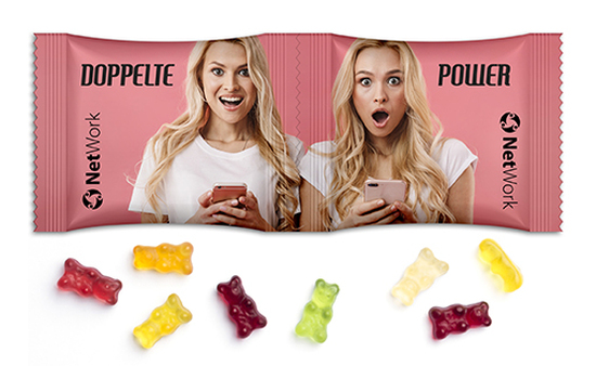 TwinSet 10 g Gummibärchen Standard-Folie transparent