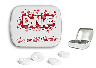 Mini Nostalgiedose 35 g Vivil Friendship weiß