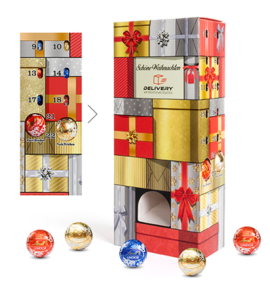 Lindt Lindor Adventsspender "Turm" 115 g