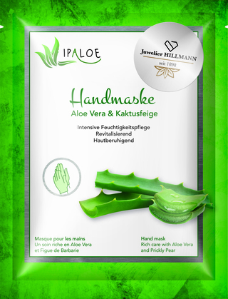 Handmaske "Aloe Vera & Kaktusfeige" im Sachet, Standardmotiv inkl. 4c Etikett