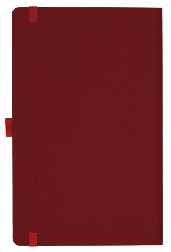 Notizbuch Style Medium im Format 13x21cm, Inhalt kariert, Einband Fancy in der Farbe Ruby Red