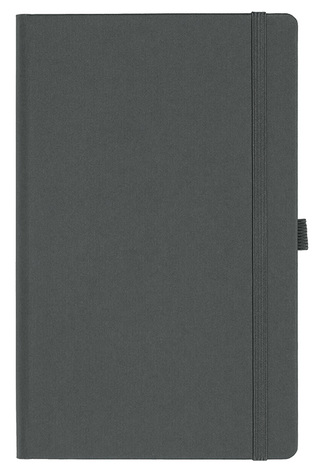 Notizbuch Style Medium im Format 13x21cm, Inhalt liniert, Einband Fancy in der Farbe Graphite