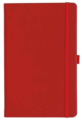 Notizbuch Style Medium im Format 13x21cm, Inhalt liniert, Einband Slinky in der Farbe Scarlet