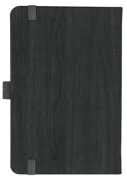 Notizbuch Style Small im Format 9x14cm, Inhalt kariert, Einband Woody in der Farbe Charcoal