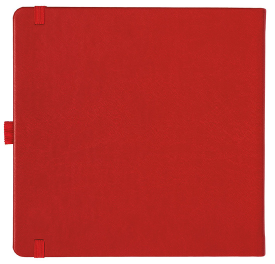 Notizbuch Style Square im Format 17,5x17,5cm, Inhalt kariert, Einband Slinky in der Farbe Scarlet