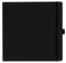 Notizbuch Style Square im Format 17,5x17,5cm, Inhalt liniert, Einband Fancy in der Farbe Black
