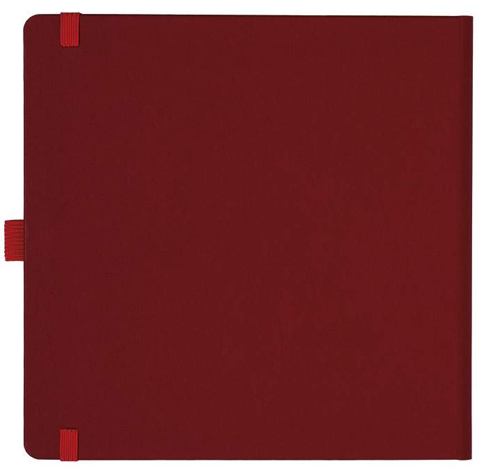 Notizbuch Style Square im Format 17,5x17,5cm, Inhalt liniert, Einband Fancy in der Farbe Ruby Red