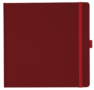 Notizbuch Style Square im Format 17,5x17,5cm, Inhalt liniert, Einband Fancy in der Farbe Ruby Red