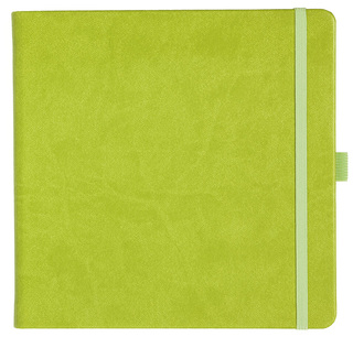 Notizbuch Style Square im Format 17,5x17,5cm, Inhalt liniert, Einband Slinky in der Farbe Lime