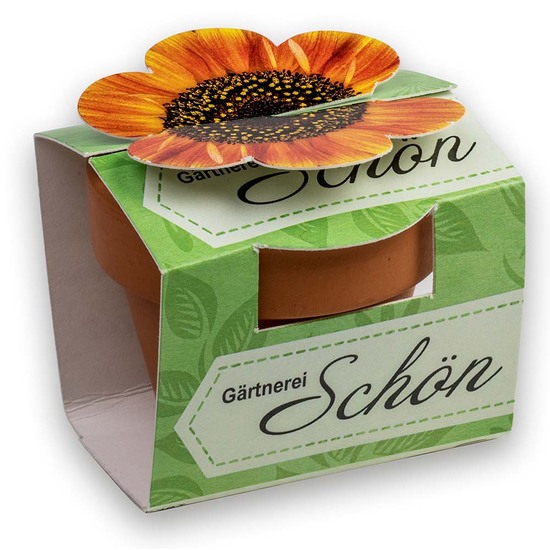 Tontöpfchen-Blume mit Samen - Persischer Klee inkl. Tampondruck