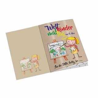 Malbuch / Mal-Set A6 - Volksbanken&Raiffeisenbanken - Malbuch mit individueller Vorder- und Rückseite