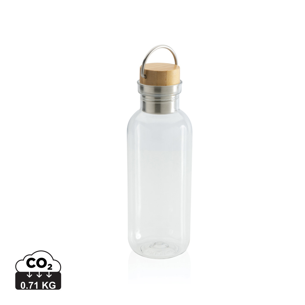 RCS rPET Flasche with Bambusdeckel und Griff