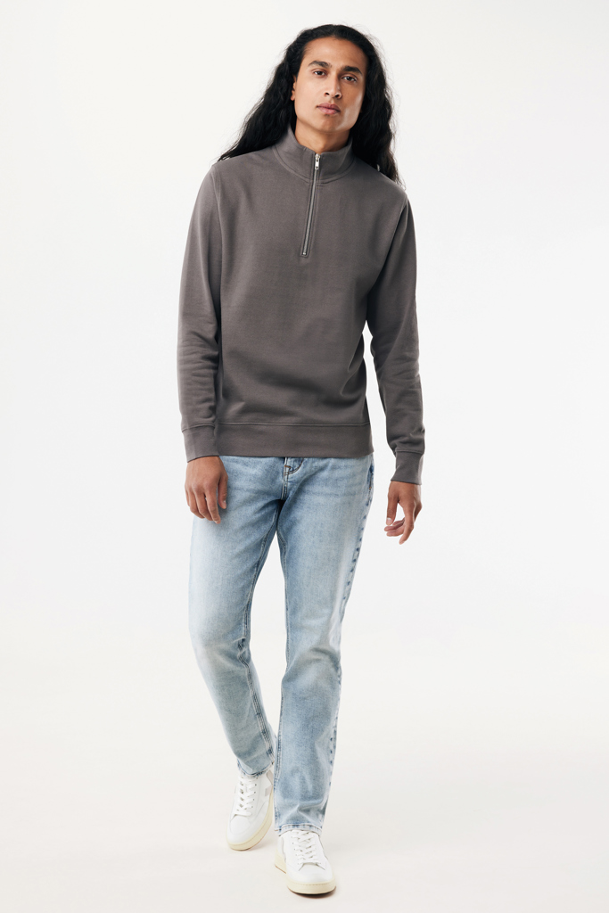 IQONIQ Elgon Quarter-Zip-Sweater aus rec. Baumwolle